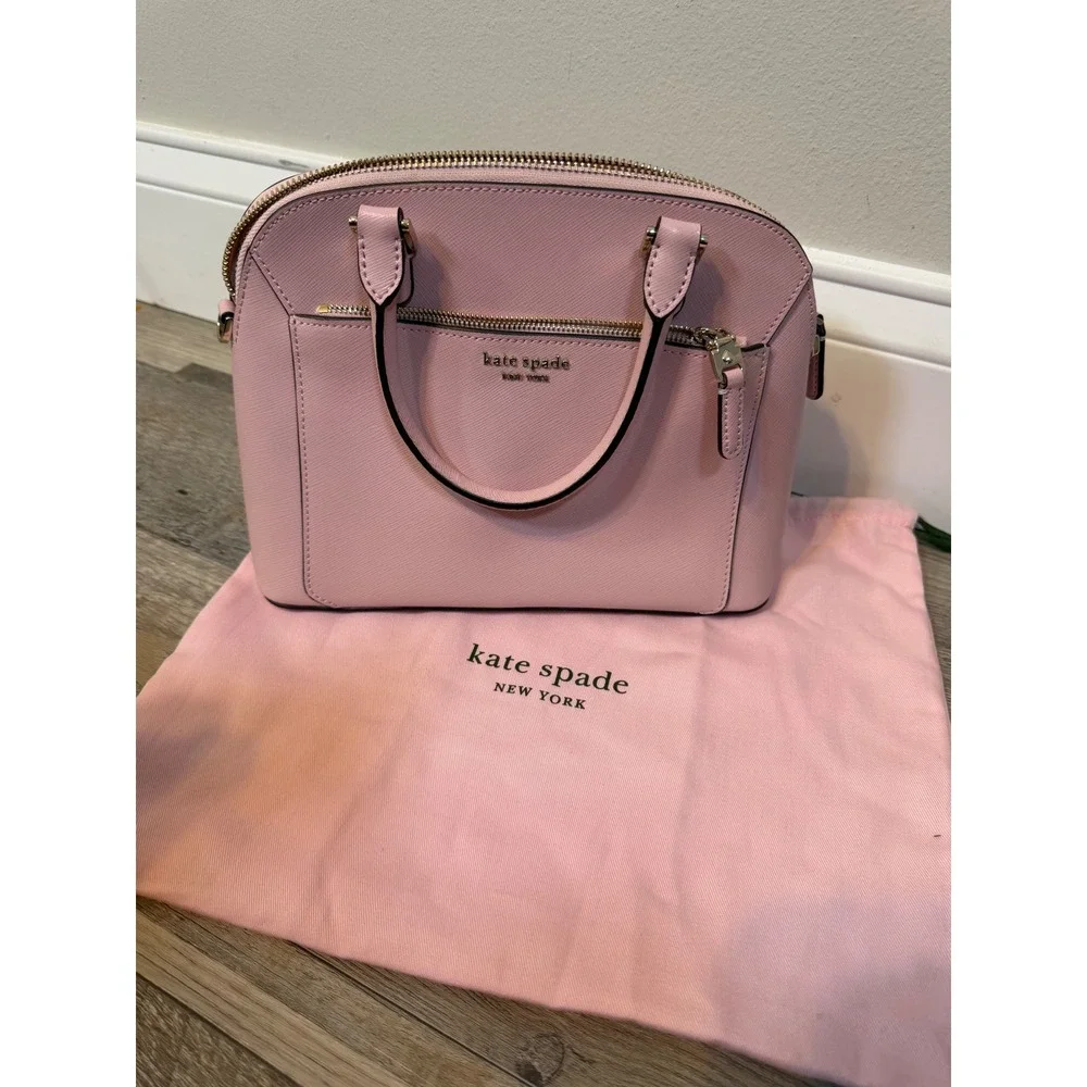 Kate Spade Womens Satchel Saffiano Leather Pink Small